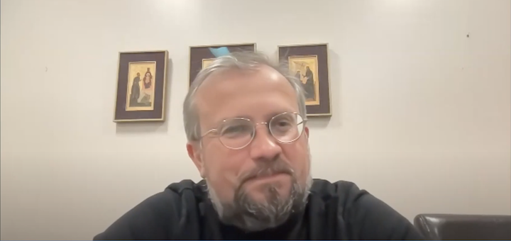 Father Cyril Hovorun in virtual event